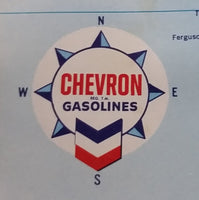 1966 Chevron Vancouver & Victoria Map - Celebrating British Columbia and Canada Centenaries 1966-1967 - Treasure Valley Antiques & Collectibles