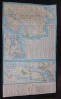 1966 Chevron Vancouver & Victoria Map - Celebrating British Columbia and Canada Centenaries 1966-1967 - Treasure Valley Antiques & Collectibles