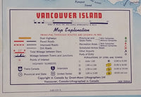 1966 Chevron Vancouver & Victoria Map - Celebrating British Columbia and Canada Centenaries 1966-1967 - Treasure Valley Antiques & Collectibles