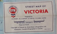 1966 Chevron Vancouver & Victoria Map - Celebrating British Columbia and Canada Centenaries 1966-1967 - Treasure Valley Antiques & Collectibles