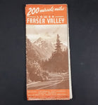 1950s 200 Miracle Miles Through The Lower Fraser Valley Tourism Pamphlet & Map - Travel Bureau of British Columbia - Treasure Valley Antiques & Collectibles