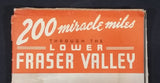 1950s 200 Miracle Miles Through The Lower Fraser Valley Tourism Pamphlet & Map - Travel Bureau of British Columbia - Treasure Valley Antiques & Collectibles