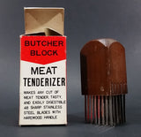 Vintage Mid-Century Our Own Import Japan Hand held Butcher Block Meat Tenderizer In Box - Treasure Valley Antiques & Collectibles
