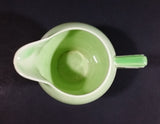 Vintage Jaded Green Striped Creamer Made in England Silver Trimmed and Numbered - Treasure Valley Antiques & Collectibles