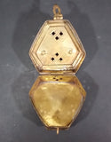 Vintage Diamond Shaped Hammered Brass Cricket Box w/ Handle (Wedding Ring bearer box) - Treasure Valley Antiques & Collectibles