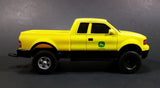ERTL John Deere Yellow Pickup Truck with Black Flatbed Trailer Diecast Toy 1/25 Scale - Treasure Valley Antiques & Collectibles