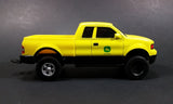 ERTL John Deere Yellow Pickup Truck with Black Flatbed Trailer Diecast Toy 1/25 Scale - Treasure Valley Antiques & Collectibles