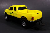 ERTL John Deere Yellow Pickup Truck with Black Flatbed Trailer Diecast Toy 1/25 Scale - Treasure Valley Antiques & Collectibles