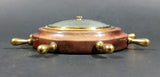 Vintage JG Gischard Aneroid Ships Wheel Barometer - Wood, Brass, Metal Face - Germany - Treasure Valley Antiques & Collectibles