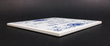 Vintage MOSA Holland Delft Blue "'it bêste stik húsried is in goed wiif" Frisian Ceramic Tile - Treasure Valley Antiques & Collectibles