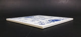 Vintage MOSA Holland Delft Blue "'it bêste stik húsried is in goed wiif" Frisian Ceramic Tile - Treasure Valley Antiques & Collectibles