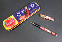 1996 Coca-Cola Coke Ice Cold Sold Here Cold Refreshment Collectible Pen in Tin Case - Treasure Valley Antiques & Collectibles