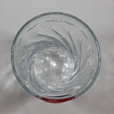 2003-2004 Rare Pepsi Red & Blue Painted Raised Relief Swirl 6" Glass Cup Made by Rastal of Germany - Treasure Valley Antiques & Collectibles