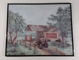 Vintage Kay Lamb Shannon "Martin's Garage" Country Scene Coca-Cola 7UP Double Cola Framed Print - Treasure Valley Antiques & Collectibles