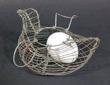 Antique 1940s Hen Shaped Wire Egg Basket - Treasure Valley Antiques & Collectibles