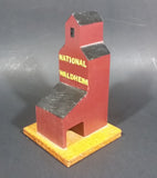"National Waldheim" Saskatchewan CN Railway Grain Storage Elevator Wood Folk Art Model - Treasure Valley Antiques & Collectibles