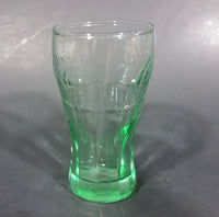 Cute Miniature Collectible Coca-Cola Coke Soda Beverage  3 1/8" Green Glass Cup - Treasure Valley Antiques & Collectibles
