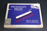 Rare 1942 Macdonald's British Consols Mild, Sweet, Old Virginia 50 Tobacco Cigarettes Package - Treasure Valley Antiques & Collectibles