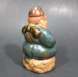 1960-1980 Inarco Japan Man Sitting on a Rock with a Fish Ceramic Figurine E-5900