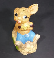 1970s Pepiware "Tucker" Bunny Rabbit Eating a Snack Figurine - England - Treasure Valley Antiques & Collectibles