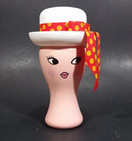 Vintage Avon Pink Miss Lollypop Red Ribbon White Hat Cologne Mist - Empty Perfume Bottle - Treasure Valley Antiques & Collectibles