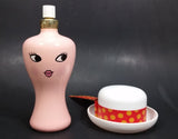 Vintage Avon Pink Miss Lollypop Red Ribbon White Hat Cologne Mist - Empty Perfume Bottle - Treasure Valley Antiques & Collectibles