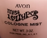 Vintage Avon Pink Miss Lollypop Red Ribbon White Hat Cologne Mist - Empty Perfume Bottle - Treasure Valley Antiques & Collectibles