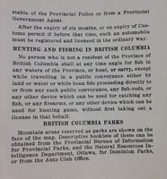 1930s C.A.A. A.A.A. Automobile Clubs Highway Map of British Columbia, Northern Washington, Idaho, Montana - Treasure Valley Antiques & Collectibles
