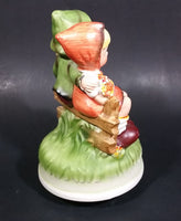 Vintage Hummel Style Bavarian German Boy and Girl Ceramic Rotating Music Box - Treasure Valley Antiques & Collectibles