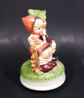 Vintage Hummel Style Bavarian German Boy and Girl Ceramic Rotating Music Box - Treasure Valley Antiques & Collectibles