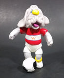 1980s Ganz Moveable Wrinkle Grey Dog Soccer Player Character PVC Figurine - Treasure Valley Antiques & Collectibles