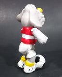 1980s Ganz Moveable Wrinkle Grey Dog Soccer Player Character PVC Figurine - Treasure Valley Antiques & Collectibles