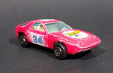 1980s Yatming Hot Pink Porsche 928 Flystone #34 Super Runner Die Cast Toy Car No. 1034 - Treasure Valley Antiques & Collectibles