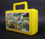 Vintage Disney's Cook'd Up Comics Donald Duck The Monkey's Uncle Yellow Plastic Pencil Case - Treasure Valley Antiques & Collectibles