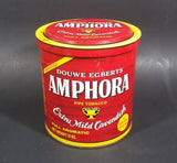 Vintage Douwe Egberts Amphora Pipe Tobacco Extra Mild Cavendish 12oz Red Tin Can - Empty - Treasure Valley Antiques & Collectibles