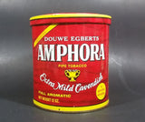 Vintage Douwe Egberts Amphora Pipe Tobacco Extra Mild Cavendish 12oz Red Tin Can - Empty - Treasure Valley Antiques & Collectibles