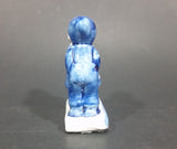 Vintage Delft Blue Holland Dutch Boy and Girl Kissing Hand Painted Ceramic Figurine - Treasure Valley Antiques & Collectibles