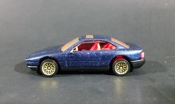 1994 Hot Wheels BMW 850i Metallic Dark Blue Die Cast Toy Car Vehicle