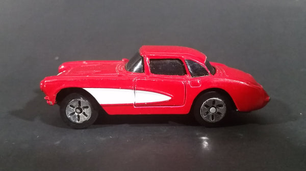 Maisto 1957 Chevrolet Corvette Red With White Stripe Die Cast Toy Car - Treasure Valley Antiques & Collectibles