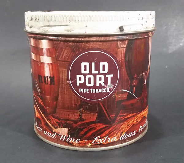 Vintage Old Port Pipe Tobacco 'Extra Mild Flavored with Rum and Wine" Tin Can - Empty - Treasure Valley Antiques & Collectibles