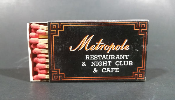 1970s Metropole Restaurant & Nightclub & Cafe Hong Kong Wooden Matches Box Pack - Treasure Valley Antiques & Collectibles