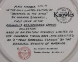 1983 Norman Rockwell Lady "Dreaming In The Attic" Bradex Knowles Collector Plate - Treasure Valley Antiques & Collectibles