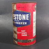 Vintage Prestone Brand Anti-Freeze Coolant Red Blue 1 Imperial Quart Can - EMPTY - Treasure Valley Antiques & Collectibles