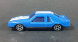 Marz Karz 1980s Ford Mustang 127 Blue with White Stripe Die Cast Toy Car Vehicle - Treasure Valley Antiques & Collectibles