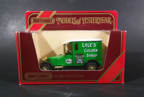 1986 Matchbox Models of YesterYear Y-5 1927 Talbot Van Lyle's Golden Syrup DieCast In Box - Treasure Valley Antiques & Collectibles