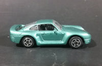 Motor Max Porsche 959 Green Teal Die Cast Toy Car Vehicle - 5 Spoke Wheels - Treasure Valley Antiques & Collectibles