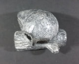 A Wolf Original Barn Owl On A Log Soapstone Carved Sculpture Ornament w/ Original Sticker - Treasure Valley Antiques & Collectibles