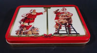 1994 Coca-Cola Coke Santa Claus Christmas Themed Playing Cards Sealed in Tin - Two Packs - Treasure Valley Antiques & Collectibles