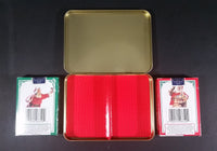 1994 Coca-Cola Coke Santa Claus Christmas Themed Playing Cards Sealed in Tin - Two Packs - Treasure Valley Antiques & Collectibles