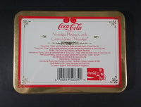 1994 Coca-Cola Coke Santa Claus Christmas Themed Playing Cards Sealed in Tin - Two Packs - Treasure Valley Antiques & Collectibles
